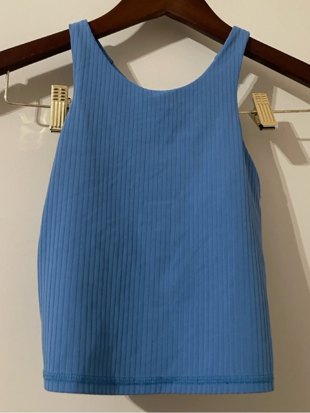 All in Motion Ribbed Strappy Back Active Tank Top - Periwinkle Blue Size XS